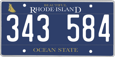 RI license plate 343584