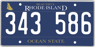 RI license plate 343586