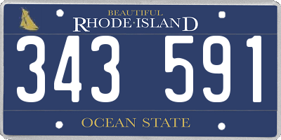 RI license plate 343591