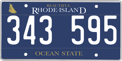 RI license plate 343595