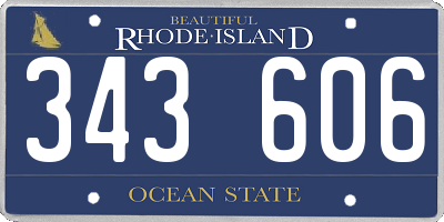 RI license plate 343606