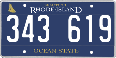 RI license plate 343619