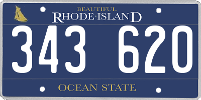 RI license plate 343620