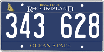 RI license plate 343628