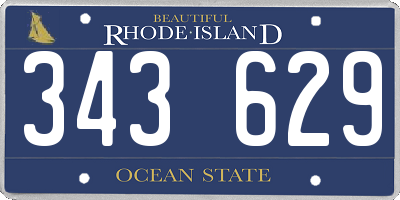 RI license plate 343629