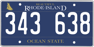 RI license plate 343638
