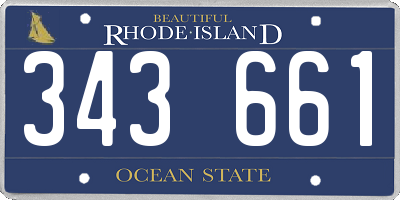 RI license plate 343661