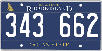 RI license plate 343662