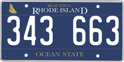 RI license plate 343663