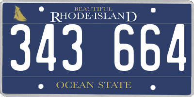 RI license plate 343664