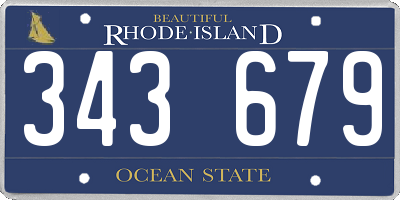 RI license plate 343679