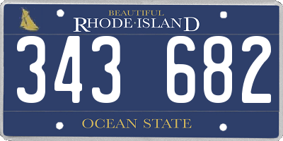 RI license plate 343682