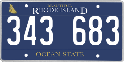 RI license plate 343683