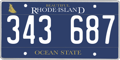 RI license plate 343687
