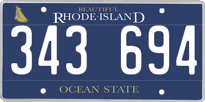 RI license plate 343694