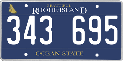 RI license plate 343695