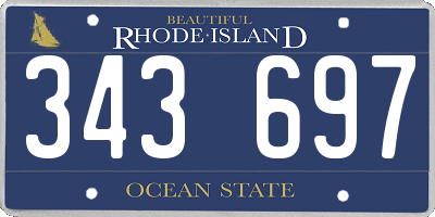 RI license plate 343697