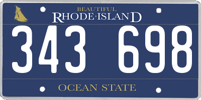 RI license plate 343698