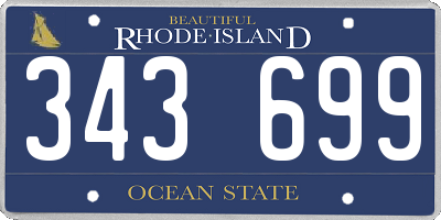 RI license plate 343699