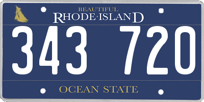 RI license plate 343720