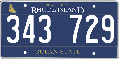 RI license plate 343729