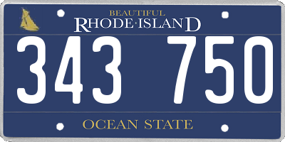 RI license plate 343750