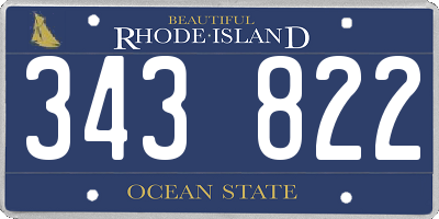 RI license plate 343822
