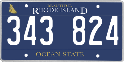 RI license plate 343824