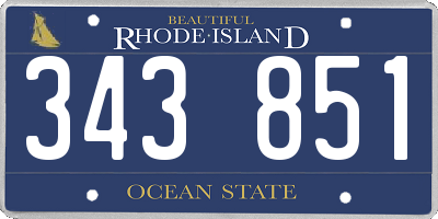 RI license plate 343851