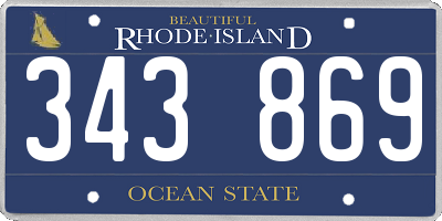 RI license plate 343869