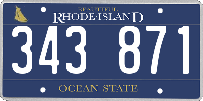 RI license plate 343871