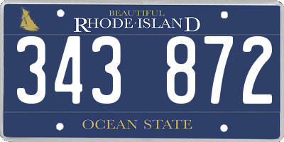 RI license plate 343872