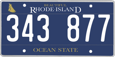 RI license plate 343877