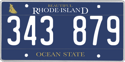 RI license plate 343879