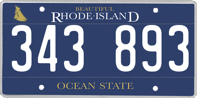 RI license plate 343893