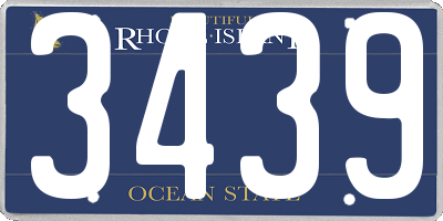 RI license plate 3439