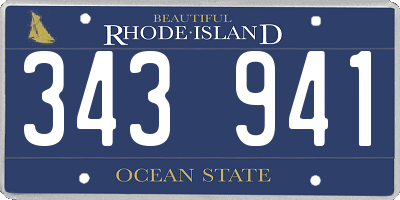 RI license plate 343941
