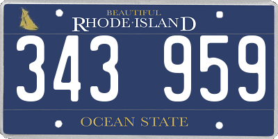 RI license plate 343959