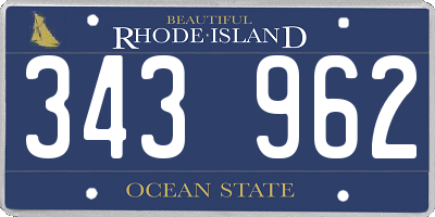 RI license plate 343962