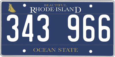 RI license plate 343966