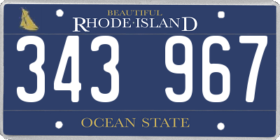 RI license plate 343967