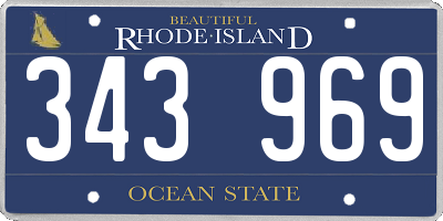 RI license plate 343969