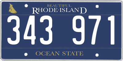 RI license plate 343971