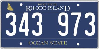 RI license plate 343973