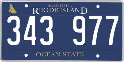 RI license plate 343977
