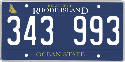 RI license plate 343993