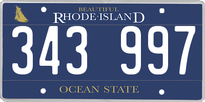 RI license plate 343997
