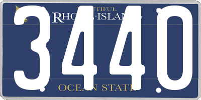 RI license plate 3440