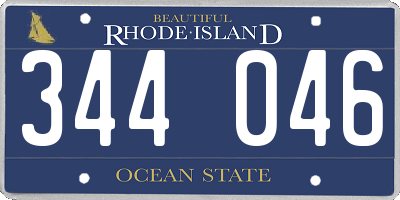 RI license plate 344046
