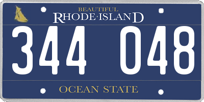 RI license plate 344048